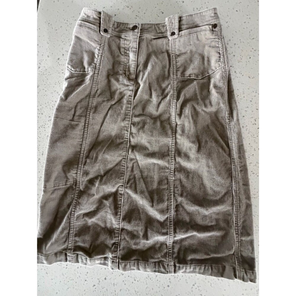 Woolrich Women's Corduroy Mini  Skirt in Taupe 6